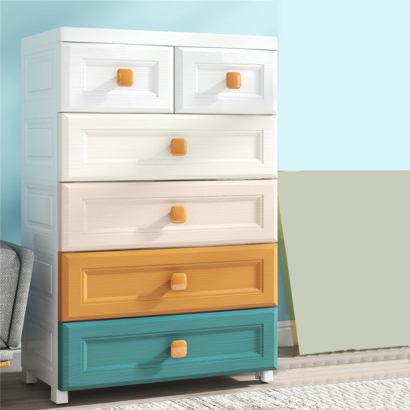 Plastic Dresser Scandinavian Baby Dresser with Drawers for Kids