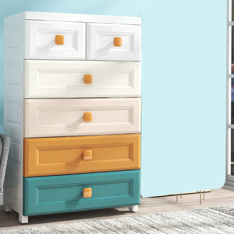 Plastic Dresser Scandinavian Baby Dresser with Drawers for Kids