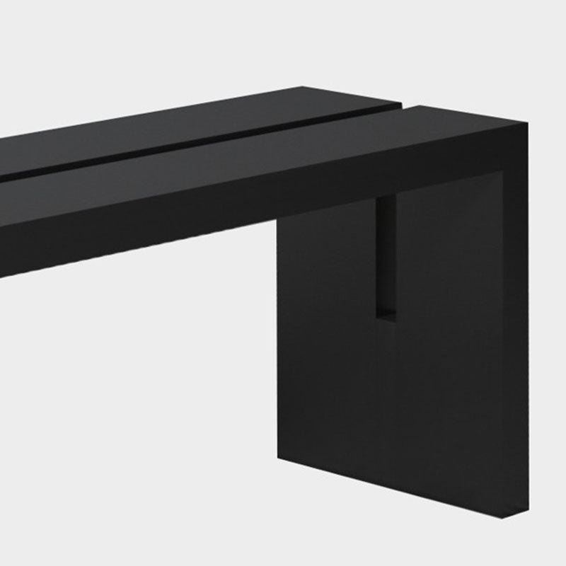 Contemporary Wooden Bench Bedroom Seating Bench in Black with Legs