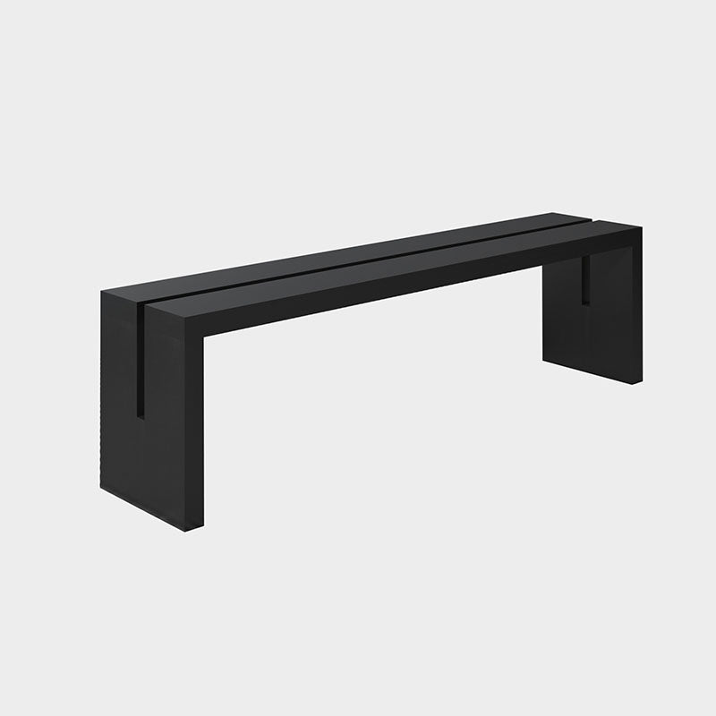 Contemporary Wooden Bench Bedroom Seating Bench in Black with Legs