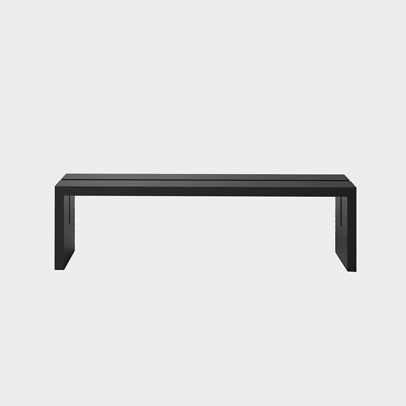 Contemporary Wooden Bench Bedroom Seating Bench in Black with Legs