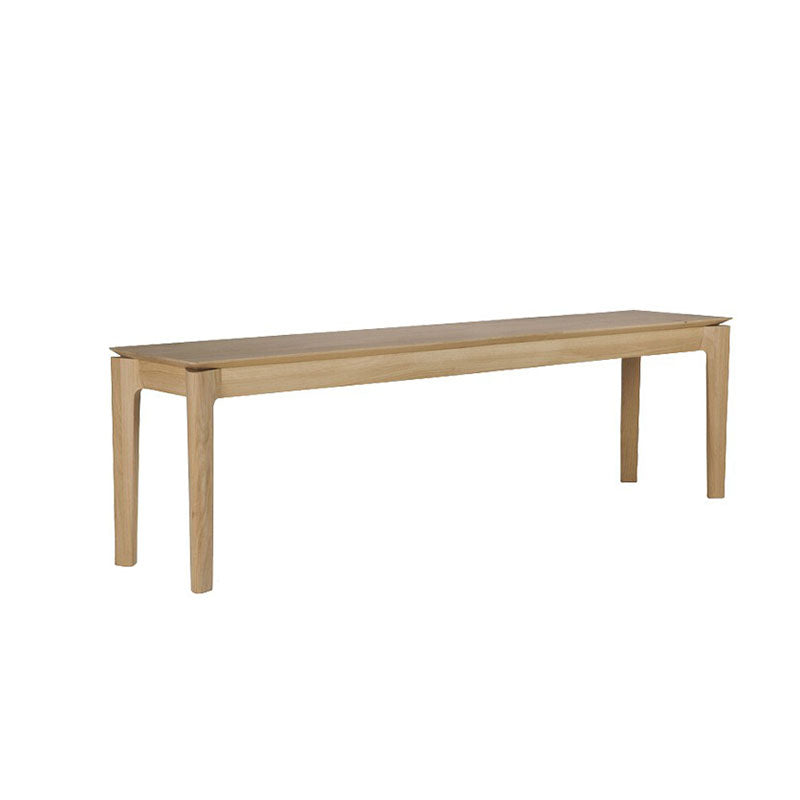 Contemporary Rectangle Solid Wood Bench Home Seating Bench with Legs