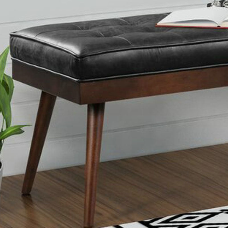 Contemporary Rectangle Upholstered Bench Bedroom Seating Bench with 4 Legs