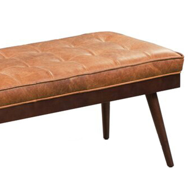 Contemporary Rectangle Upholstered Bench Bedroom Seating Bench with 4 Legs