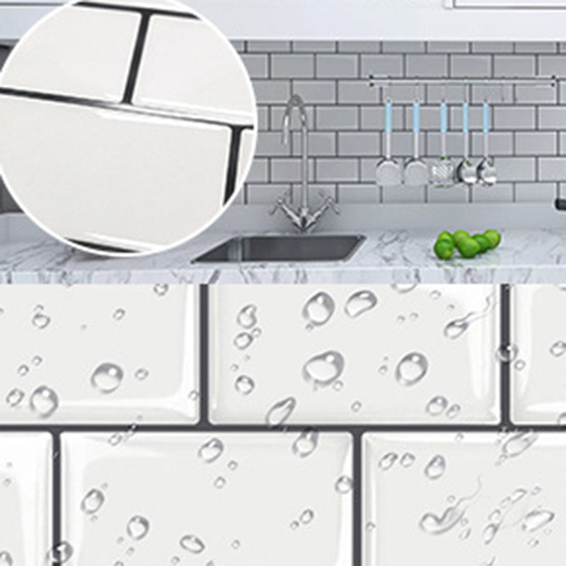 Wall Floor Tile Kitchen Brick Look Waterproof Peel and Stick Wall Floor Tile