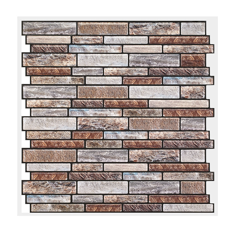 Wall Floor Tile Kitchen Brick Look Waterproof Peel and Stick Wall Floor Tile