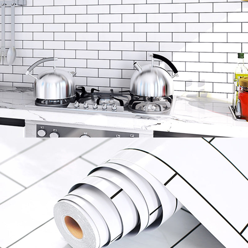 Modern Subway Tile Smooth Peel and Stick Backsplash Tile for Kitchen