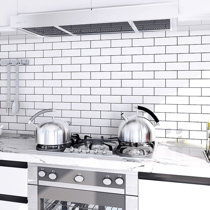 Modern Subway Tile Smooth Peel and Stick Backsplash Tile for Kitchen