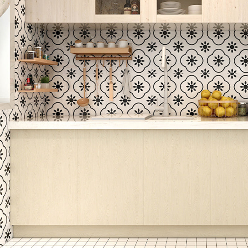 Classical Kitchen Backsplash Tile Plaid Pattern Peel and Stick Backsplash Tile