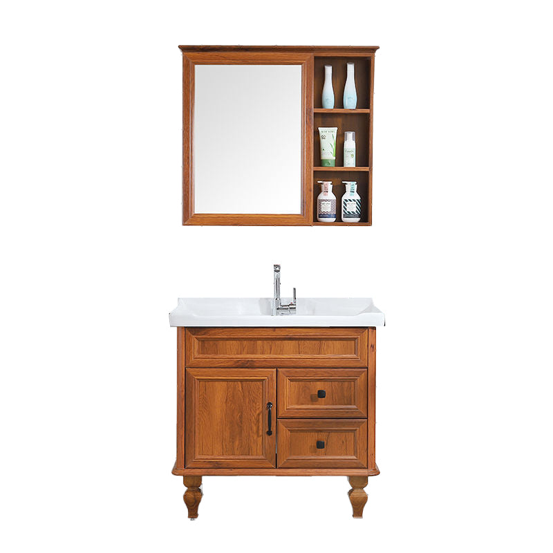 Traditional Bathroom Vanity Free-standing Standard Mirror Cabinet Wooden Vanity Cabinet