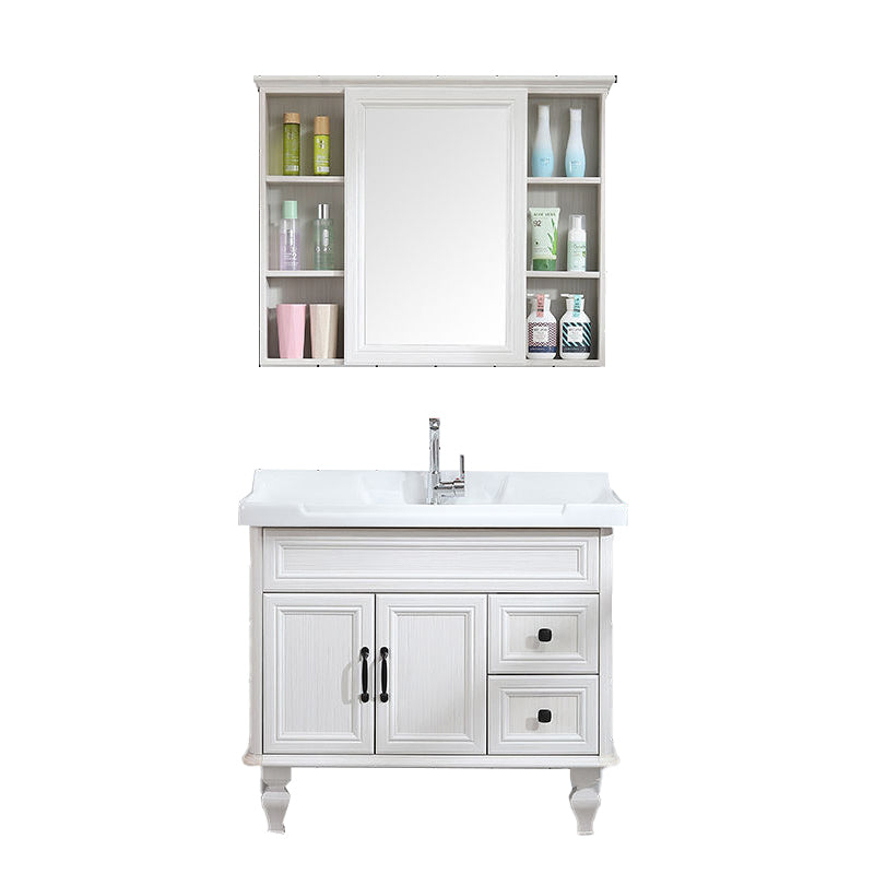 Traditional Bathroom Vanity Free-standing Standard Mirror Cabinet Wooden Vanity Cabinet