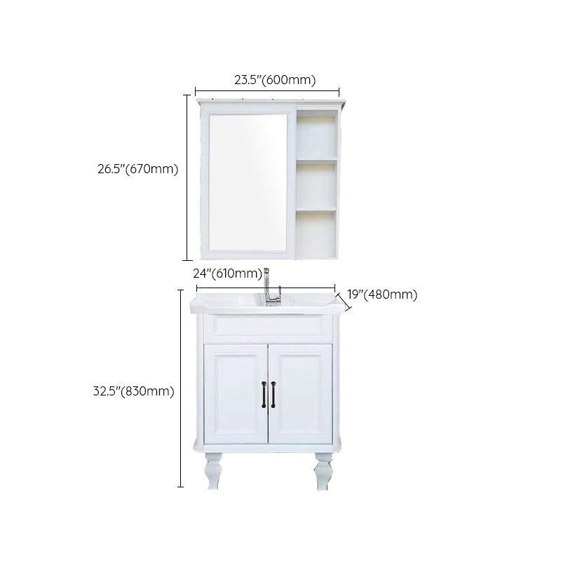 Traditional Bathroom Vanity Free-standing Standard Mirror Cabinet Wooden Vanity Cabinet