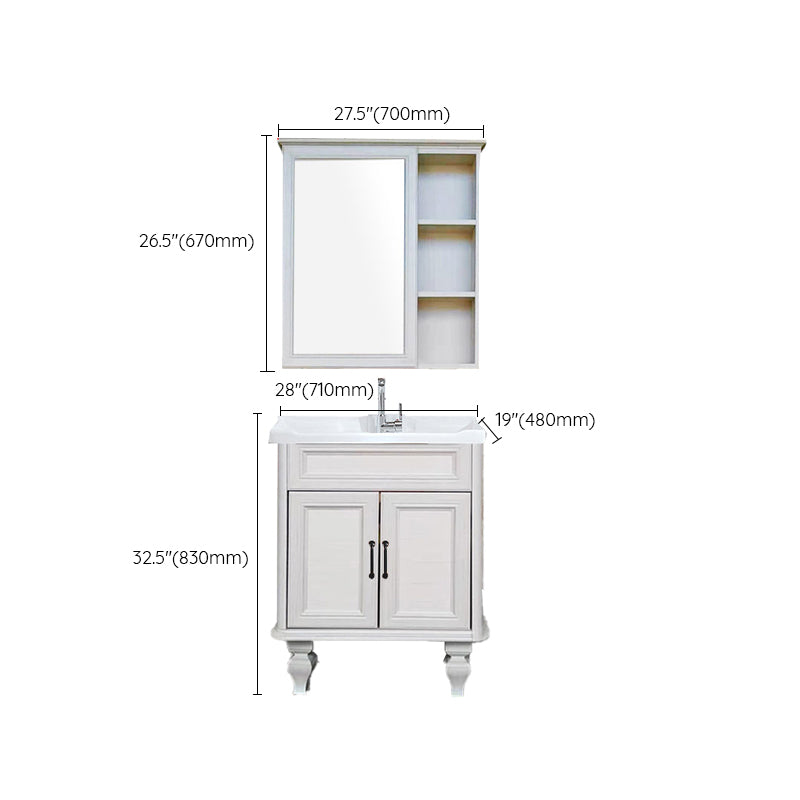 Traditional Bathroom Vanity Free-standing Standard Mirror Cabinet Wooden Vanity Cabinet