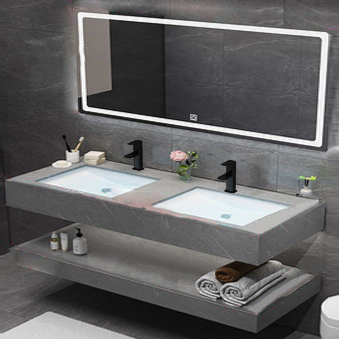 Modern Sink Vanity Wall Mounted Standard Bathroom Vanity with Mirror