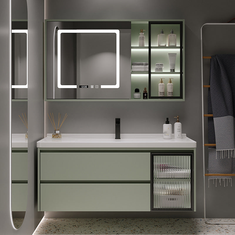 Contemporary Vanity Sink Wall-Mounted Bathroom Vanity Cabinet with Drawers