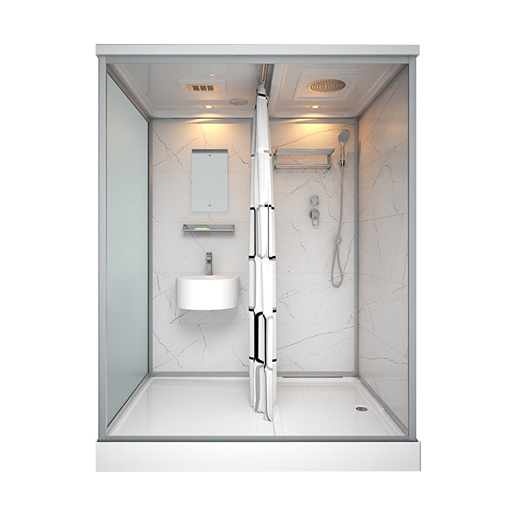 Modern Rectangular Sliding Shower Enclosure Framed Shower Enclosure with Tempered Glass