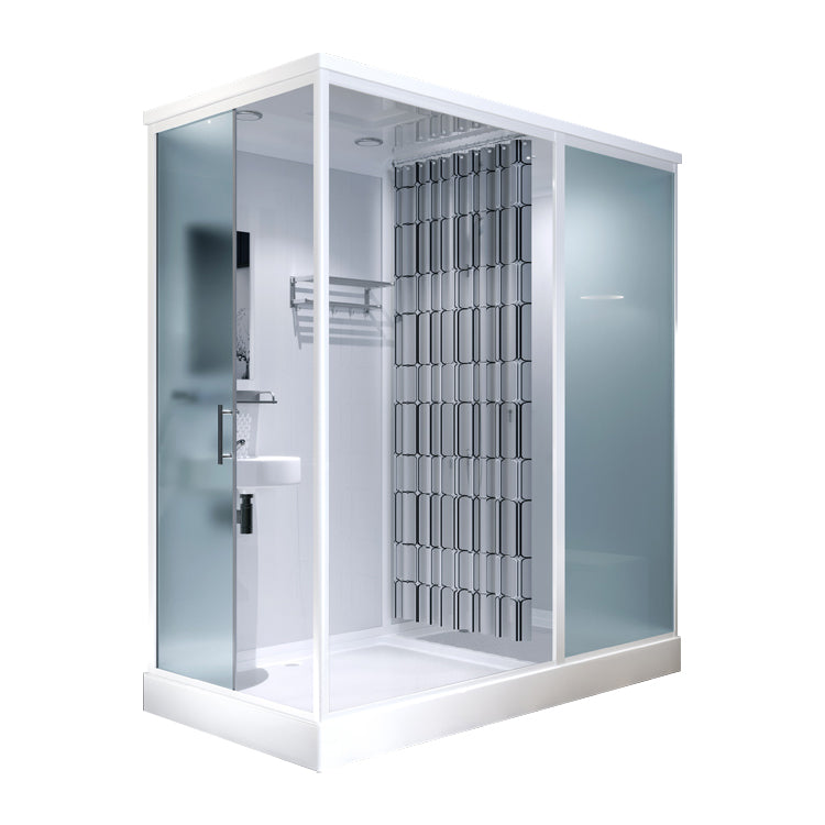 Modern Rectangular Sliding Shower Enclosure Framed Shower Enclosure with Tempered Glass