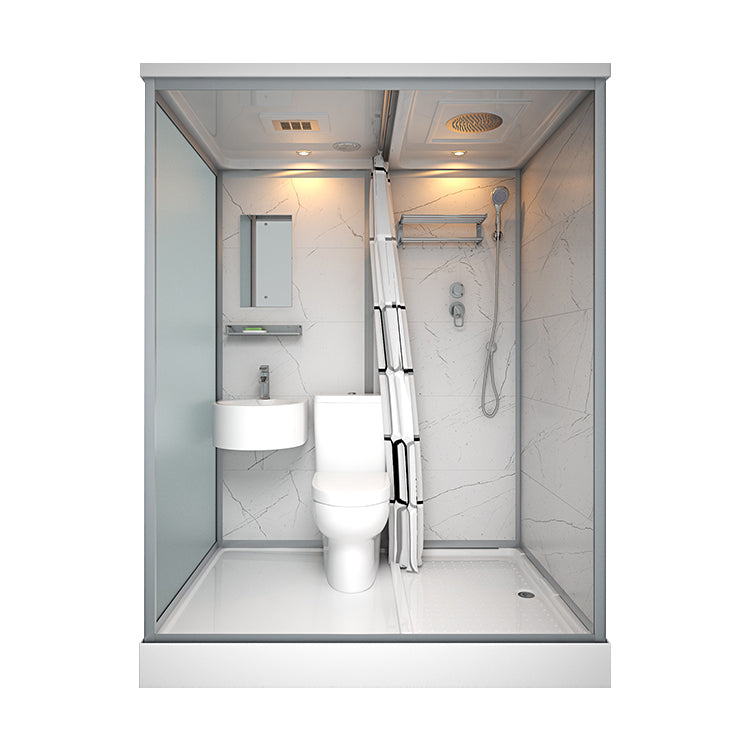 Modern Rectangular Sliding Shower Enclosure Framed Shower Enclosure with Tempered Glass