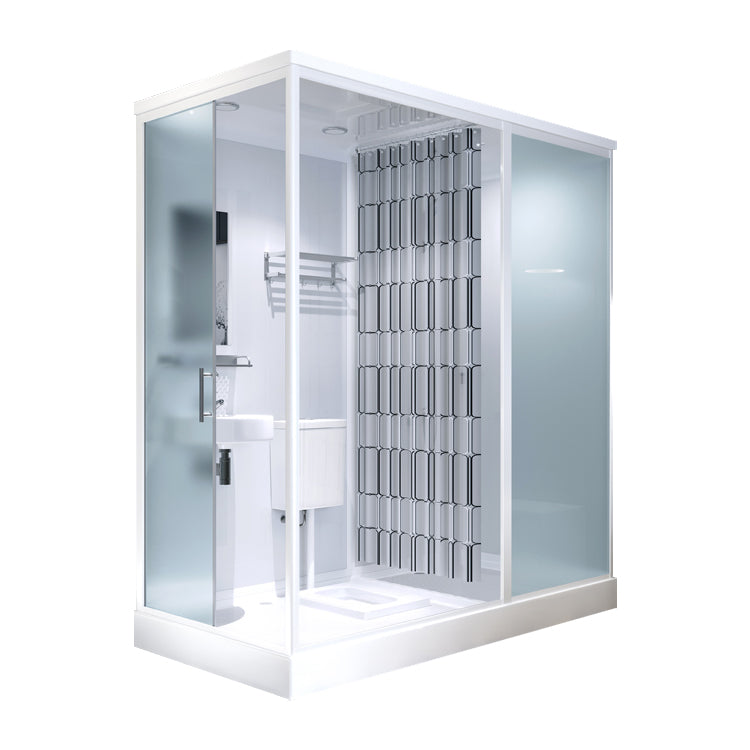 Modern Rectangular Sliding Shower Enclosure Framed Shower Enclosure with Tempered Glass