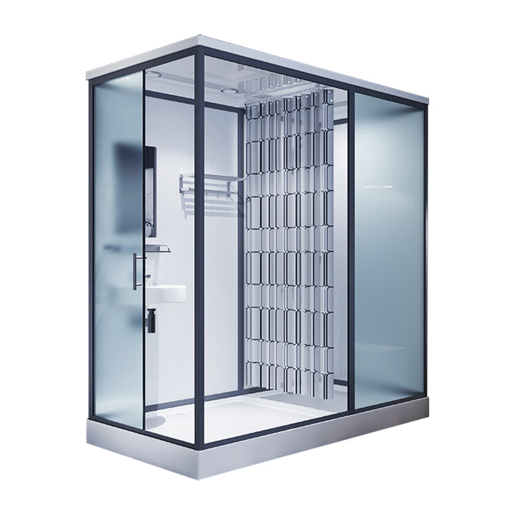 Modern Rectangular Sliding Shower Enclosure Framed Shower Enclosure with Tempered Glass