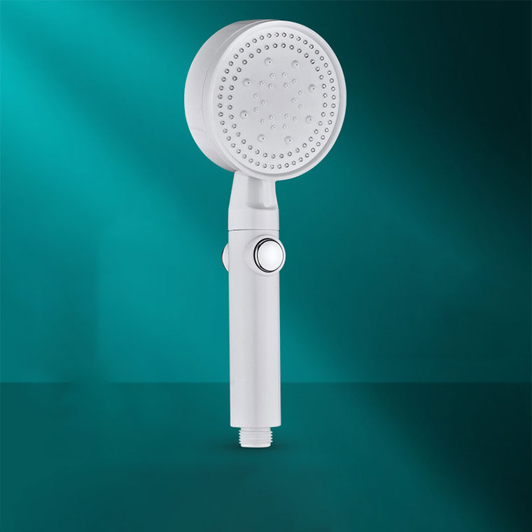 Contemporary Shower Head Combo Handheld Shower Head Plastic Wall-Mount Round Shower Head