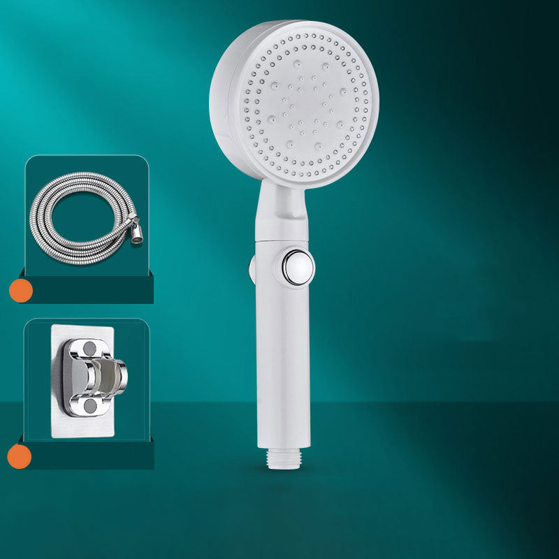 Contemporary Shower Head Combo Handheld Shower Head Plastic Wall-Mount Round Shower Head