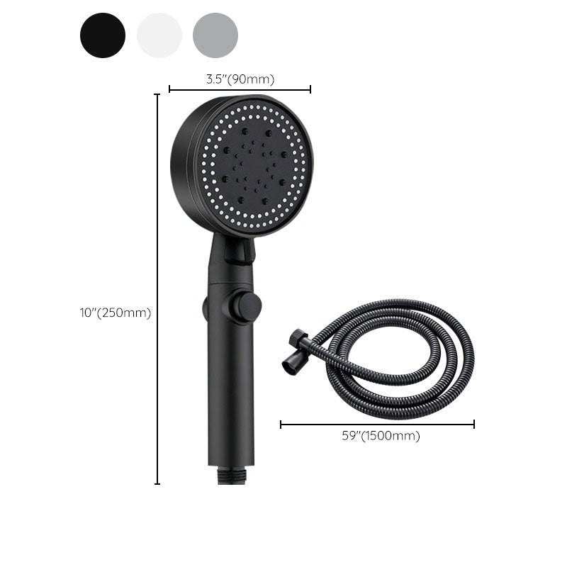 Contemporary Shower Head Combo Handheld Shower Head Plastic Wall-Mount Round Shower Head