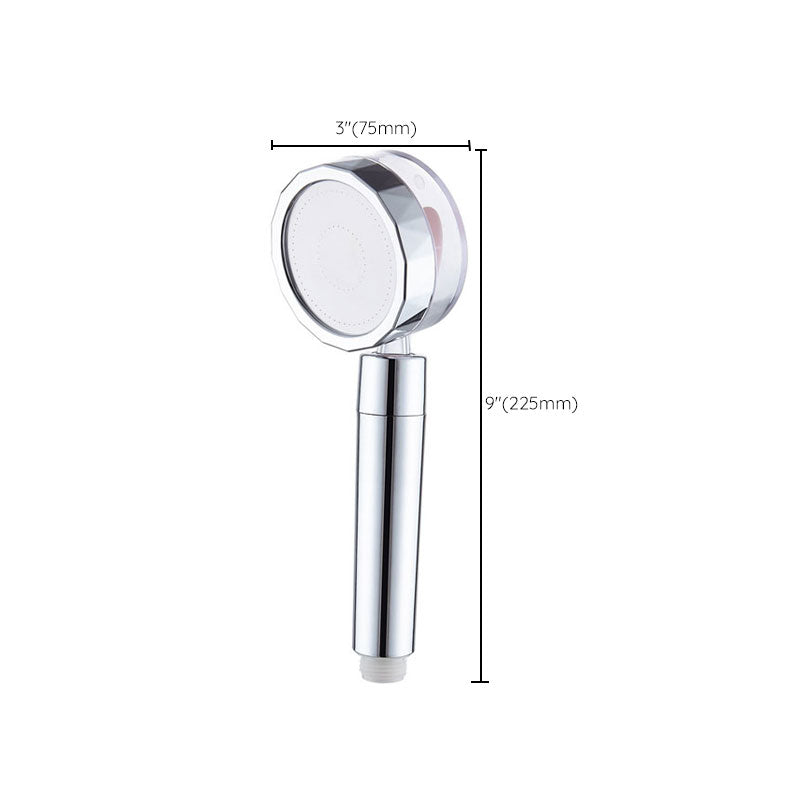 Contemporary Shower Head Combo Handheld Shower Head Plastic Wall-Mount Silver Shower Head