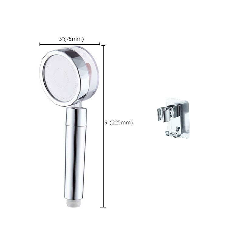 Contemporary Shower Head Combo Handheld Shower Head Plastic Wall-Mount Silver Shower Head