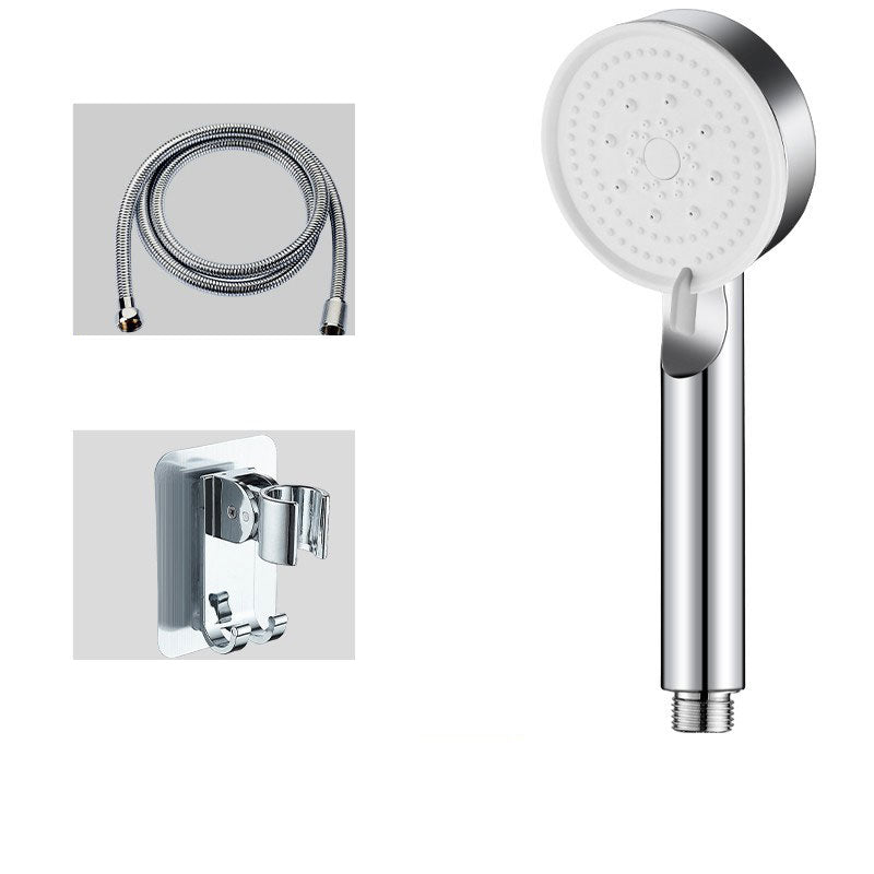 Contemporary Shower Head Combo Handheld Shower Head Plastic Wall-Mount Round Shower Combo