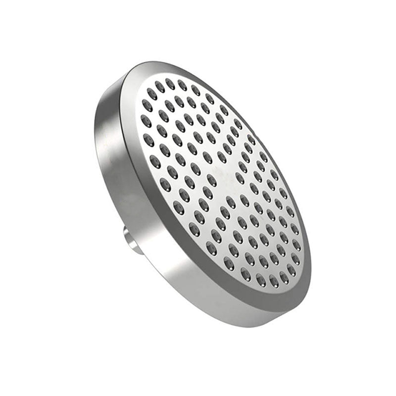 Contemporary Fixed Shower Head Round Metal Spray Head in Silver