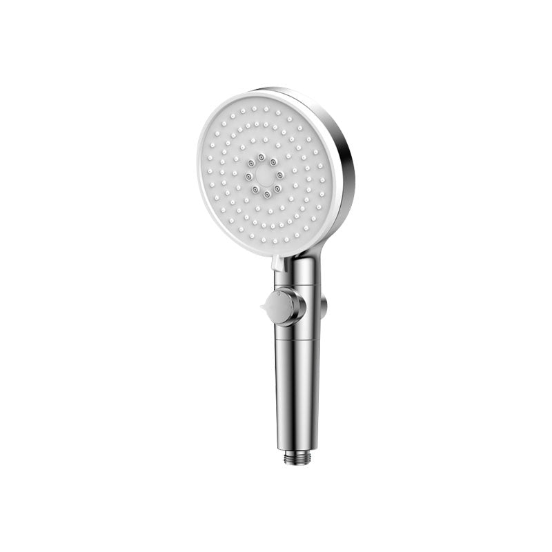 Contemporary Handheld Shower Head Round Shower Head Combo in Silver