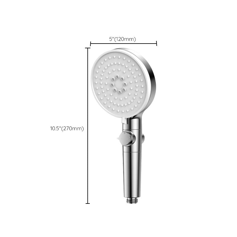 Contemporary Handheld Shower Head Round Shower Head Combo in Silver