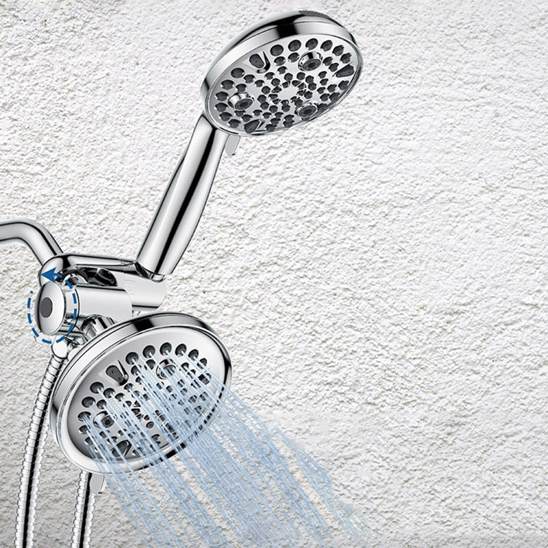 Contemporary Shower Combo Adjustable Shower Head Chrome Ceiling Mounted Round Shower Head