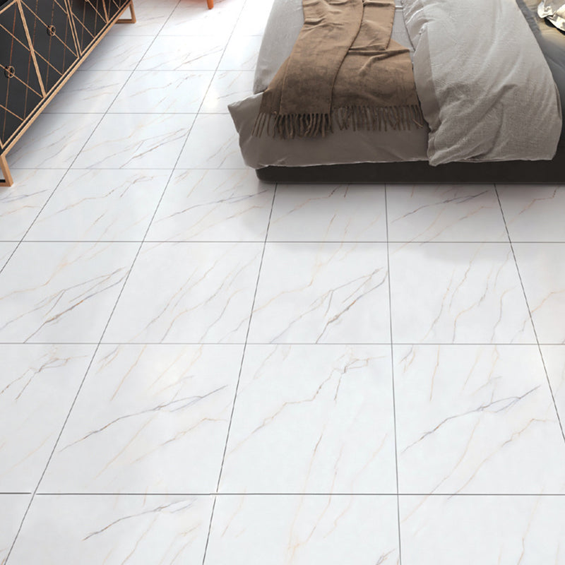 Peel and Stick Vinyl Flooring Low Gloss PVC Flooring with Marble Look