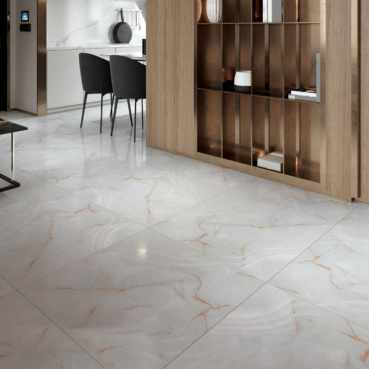 Peel and Stick Vinyl Flooring Low Gloss PVC Flooring with Marble Look