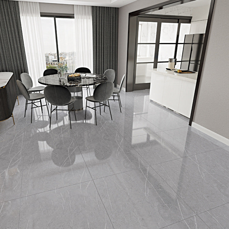 Peel and Stick Vinyl Flooring Low Gloss PVC Flooring with Marble Look