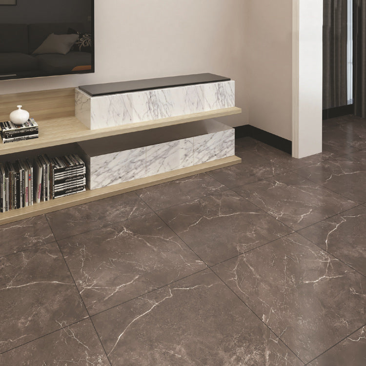 Peel and Stick Vinyl Flooring Low Gloss PVC Flooring with Marble Look