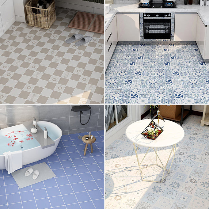 Modern Vinyl Floor Planks Porcelain Tile Look Peel & Stick Vinyl Flooring