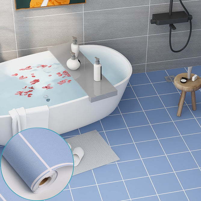 Modern Vinyl Plank Peel and Stick Lattice Print PVC Flooring for Bathroom