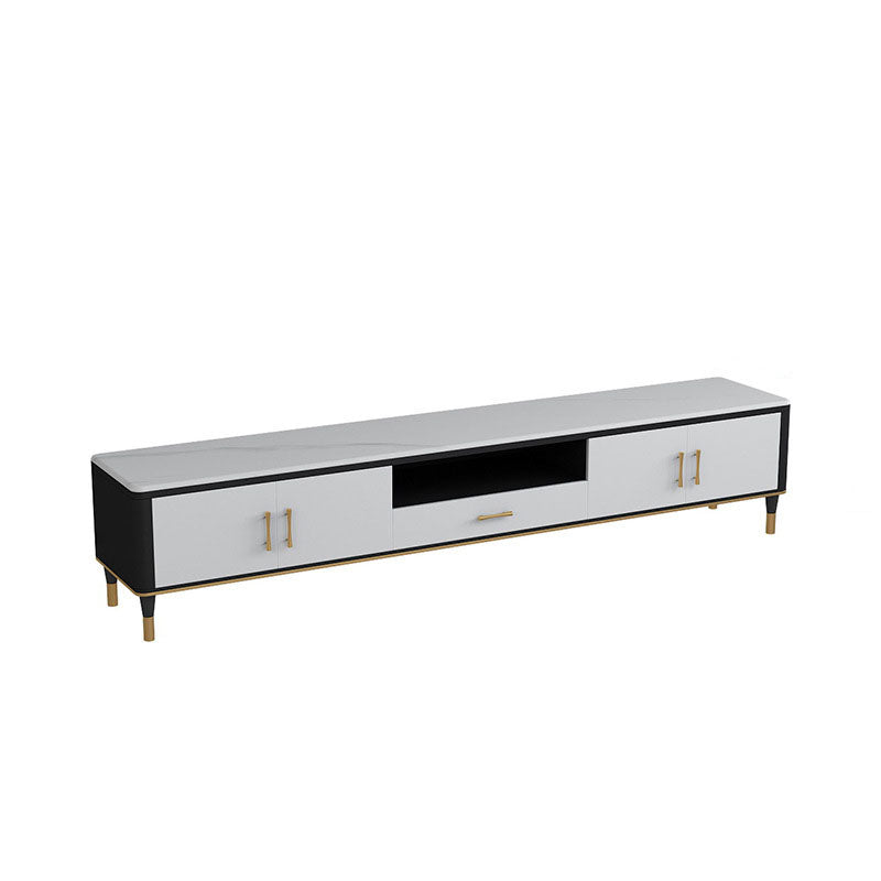 Contemporary TV Media Stand Stone TV Media Console with Drawer