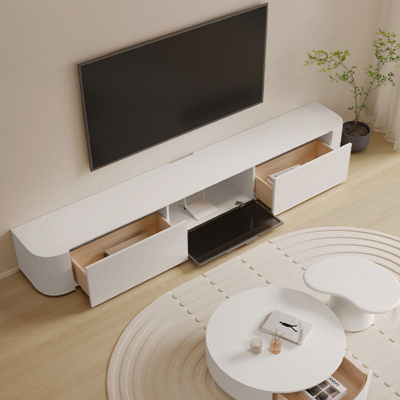 Wooden TV Media Stand Contemporary Media Console with Drawers