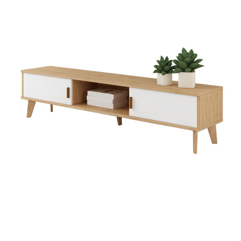 Contemporary TV Media Stand Wooden Media Console for Living Room