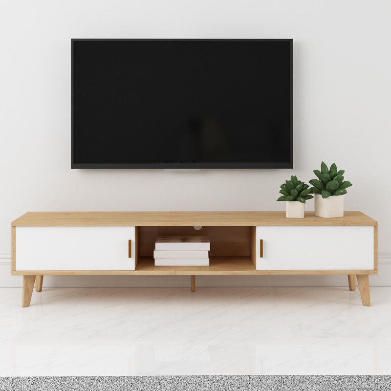 Contemporary TV Media Stand Wooden Media Console for Living Room