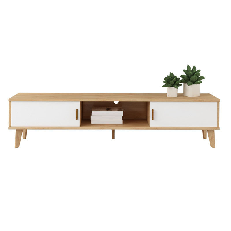 Contemporary TV Media Stand Wooden Media Console for Living Room