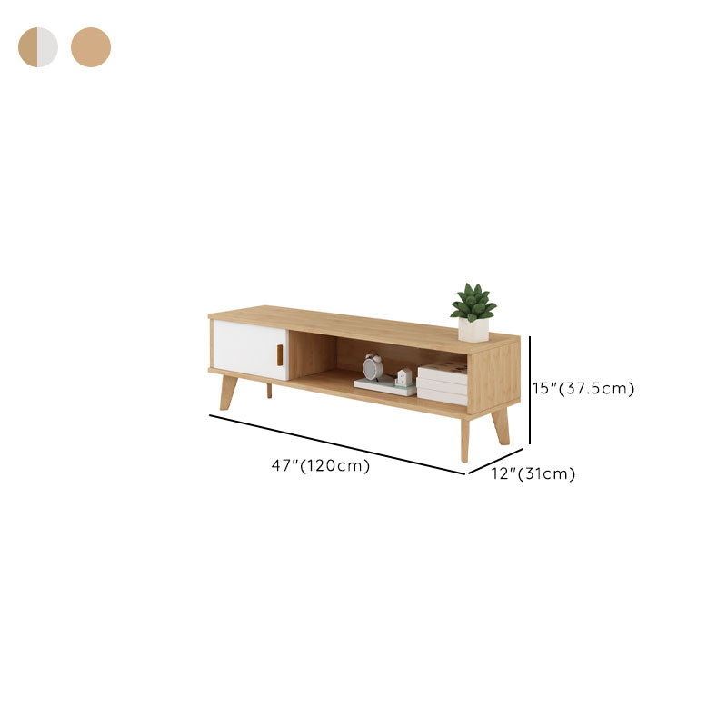 Contemporary TV Media Stand Wooden Media Console for Living Room