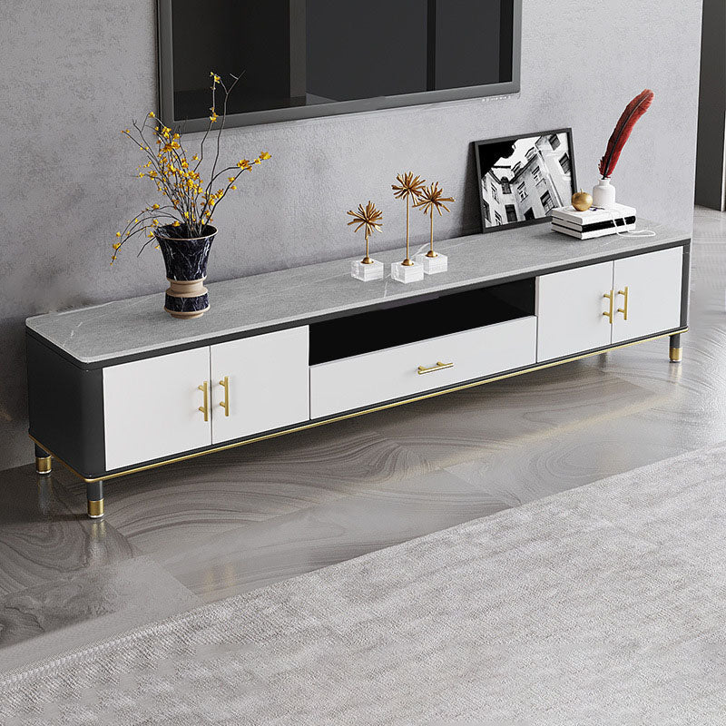 Contemporary TV Media Stand Stone Media Console for Living Room