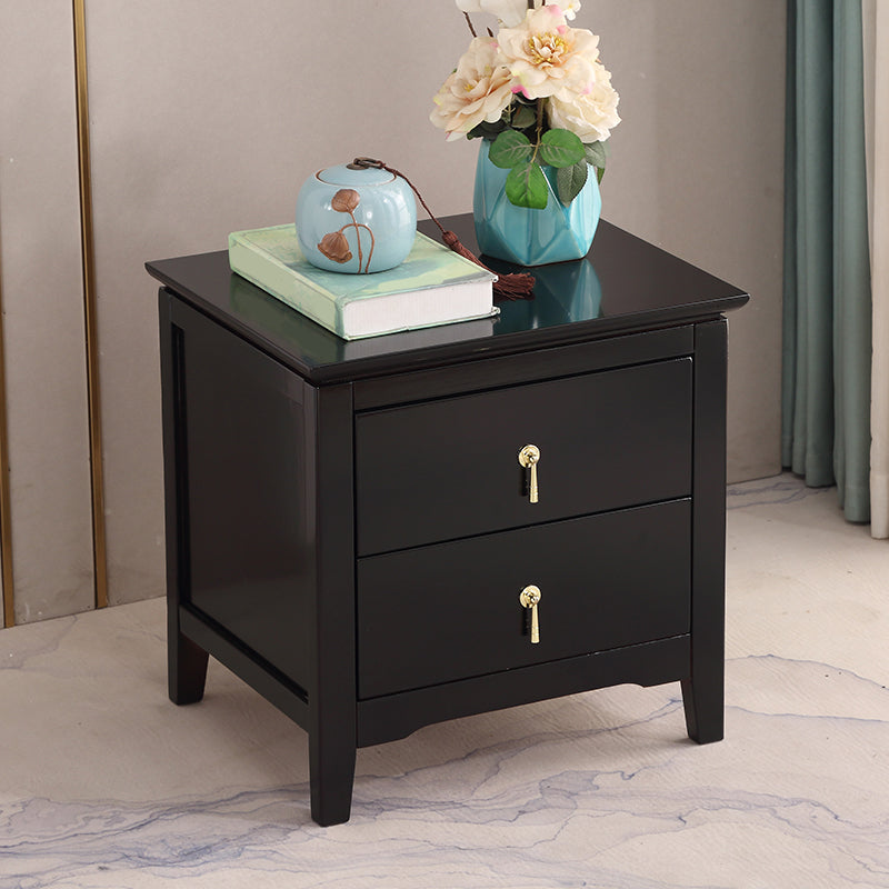 Drawer Storage Traditional Accent Table Nightstand Antique Finish Bed Nightstand