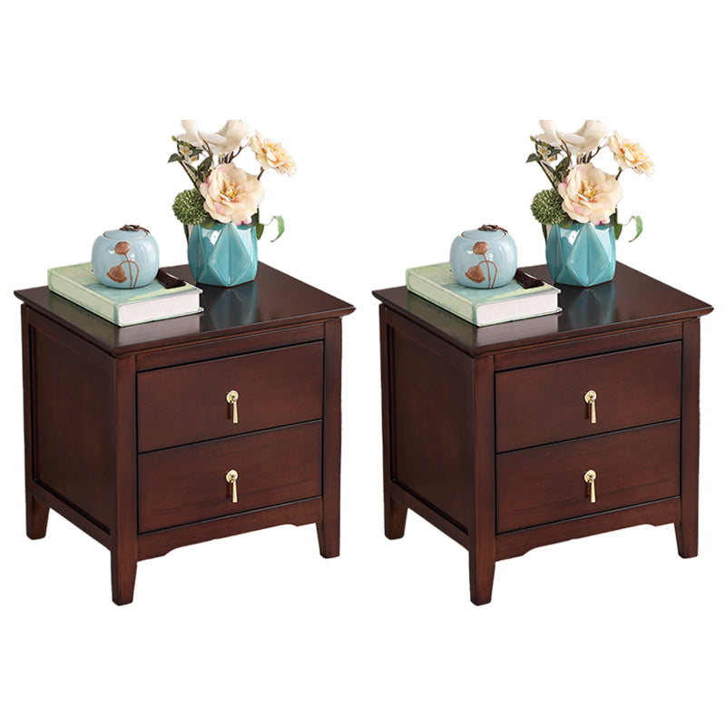 Drawer Storage Traditional Accent Table Nightstand Antique Finish Bed Nightstand