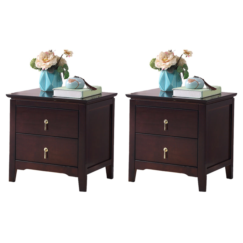 Drawer Storage Traditional Accent Table Nightstand Antique Finish Bed Nightstand